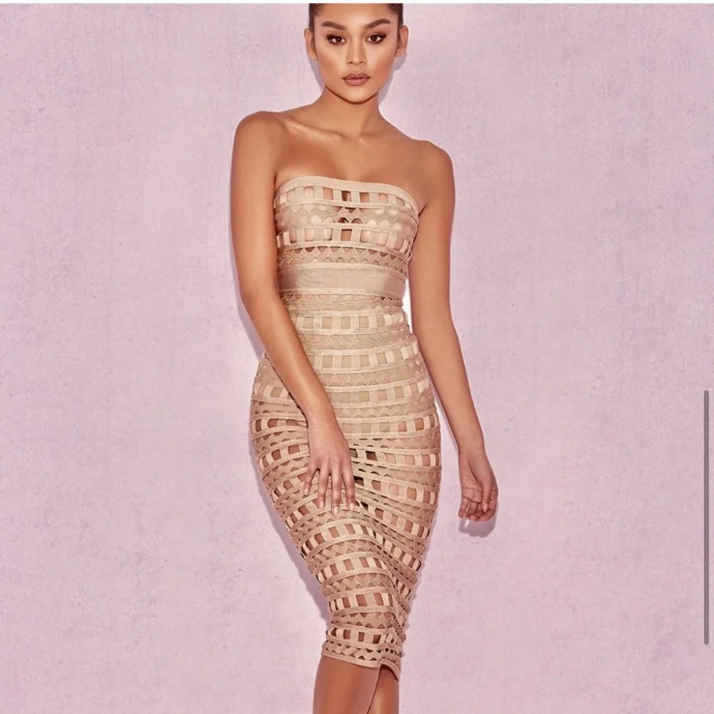 House of CB Demelza Bandage Cut Out Dress - Picture 1 of 9